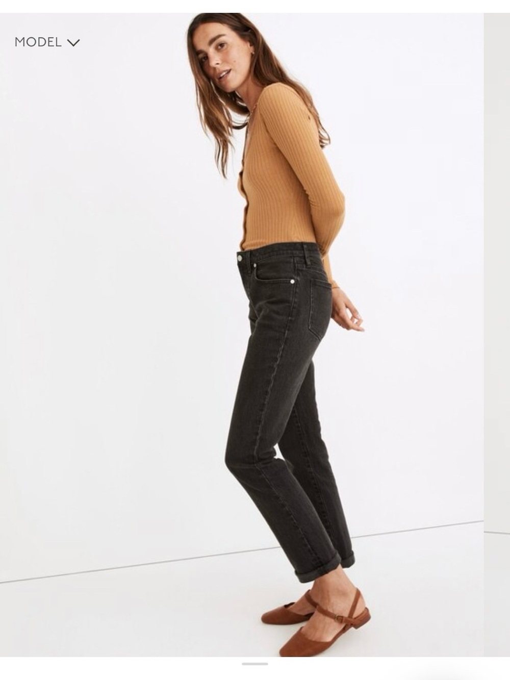Madewell Slim Boyjean *Charcoal* 27

Slight pocket pucker GUC